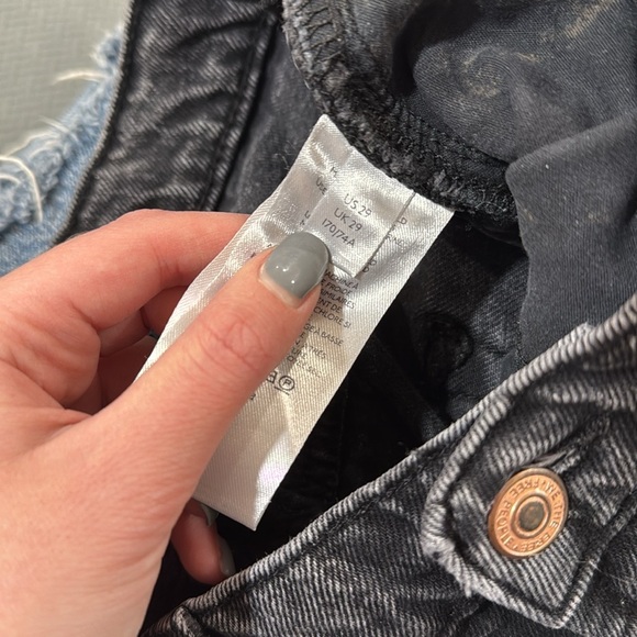 Free People Distressed Black Mom Jeans - Picture 9 of 9